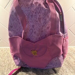 Our Generation - Pink Heart Pattern Backpack that carries 18" doll